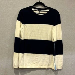 Talbots. M. Cream and blue sweater.